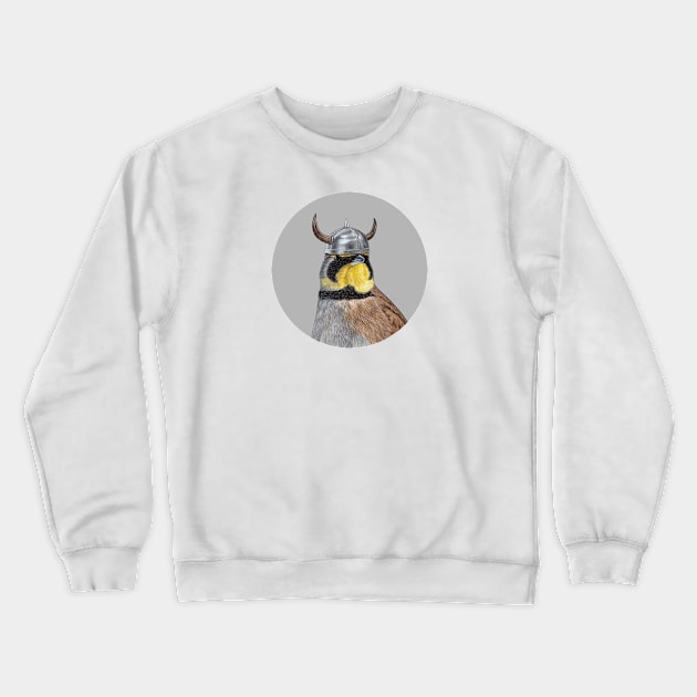 Horned lark Crewneck Sweatshirt by Mikhail Vedernikov